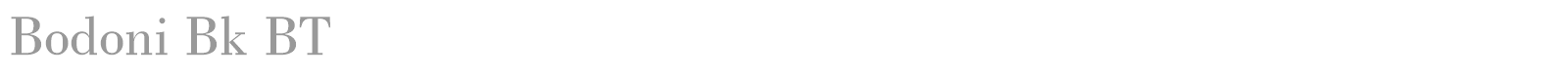 Bodoni font preview